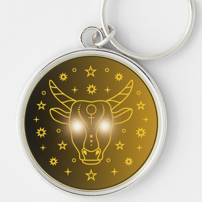 Porte-clés Symbole du zodiaque Taureau | Symbole céleste mini (Devant)