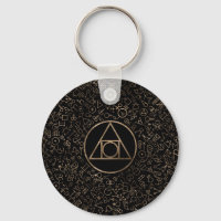 Symbole en pierre du philosophe motif alchimique 1