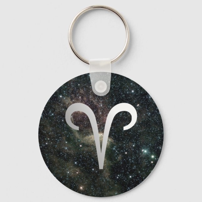 Porte-clés SYMBOLE ÉTOILE Zodiac Aries Clavier Univers (Recto)