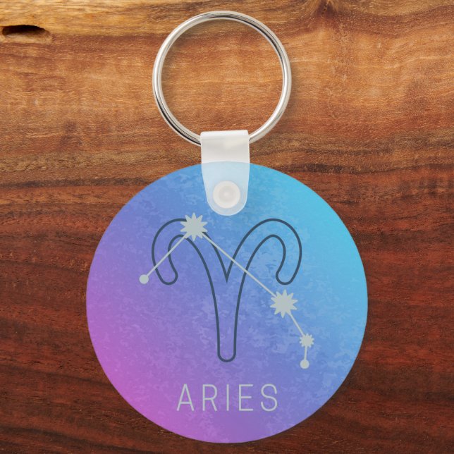Porte-clés SYMBOLE Étoile Zodiaque Aries Horoscope Constellat (Recto)