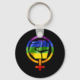 Porte-clés Symbole féministe Lgbt résister à la fierté Poing