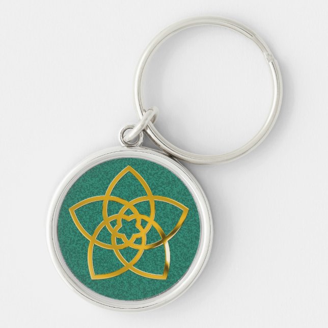 Porte-clés Symbole Fleur Vénus / OR (Devant)