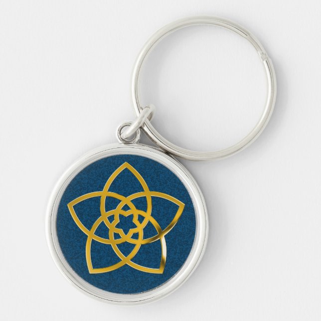 Porte-clés Symbole Fleur Vénus / OR (Devant)