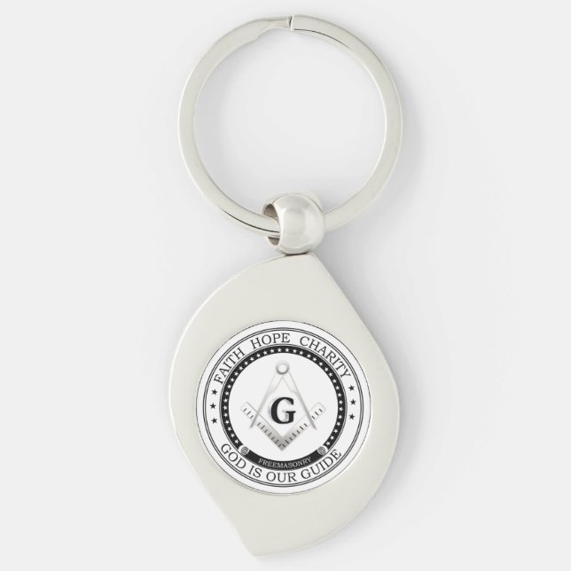 Porte-clés Symbole franc-maçonnerie (Devant)