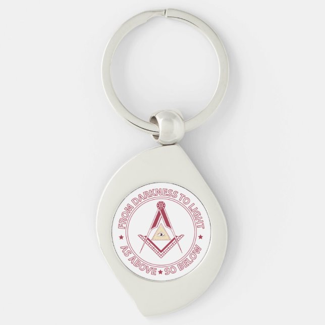 Porte-clés Symbole franc-maçonnerie (Devant)