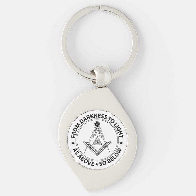 Porte-clés Symbole franc-maçonnerie (Devant)
