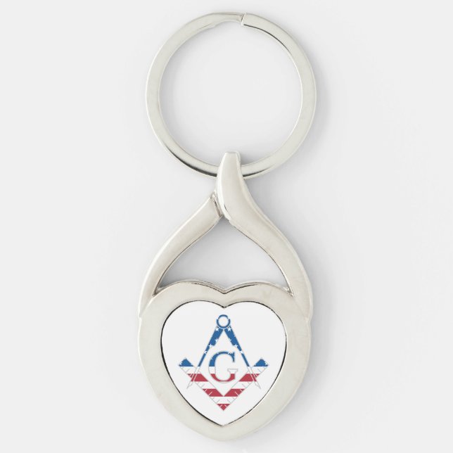 Porte-clés Symbole Freemasonic des États-Unis (Devant)