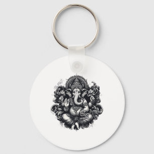 Porte-clés Symbole Ganesh Yoga Hindou Dieu Éléphant Ganesha P