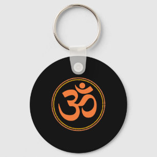 Porte-clés Symbole graphique spirituel Om Omkar Aum Yoga Médi