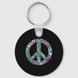 Porte-clés Symbole hippie Paix Logo anti-guerre Chant de paix