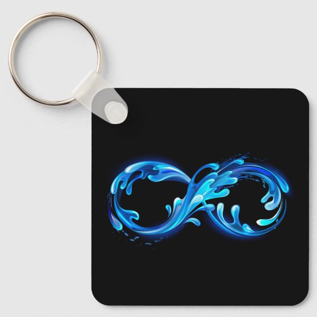Porte-clés Symbole Infini d'Eau Claire Froide (Recto)