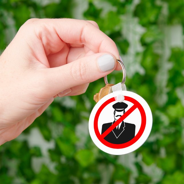 Porte-clés Symbole interdit de chauffeur Avertissement drôle (Créateur téléchargé)