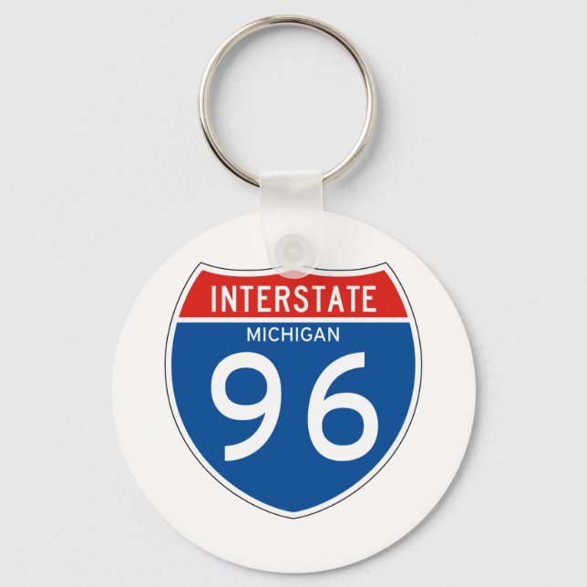 Porte-clés Symbole Interstate 96 - Michigan (Recto)