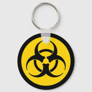 Porte-clés Symbole jaune de Biohazard