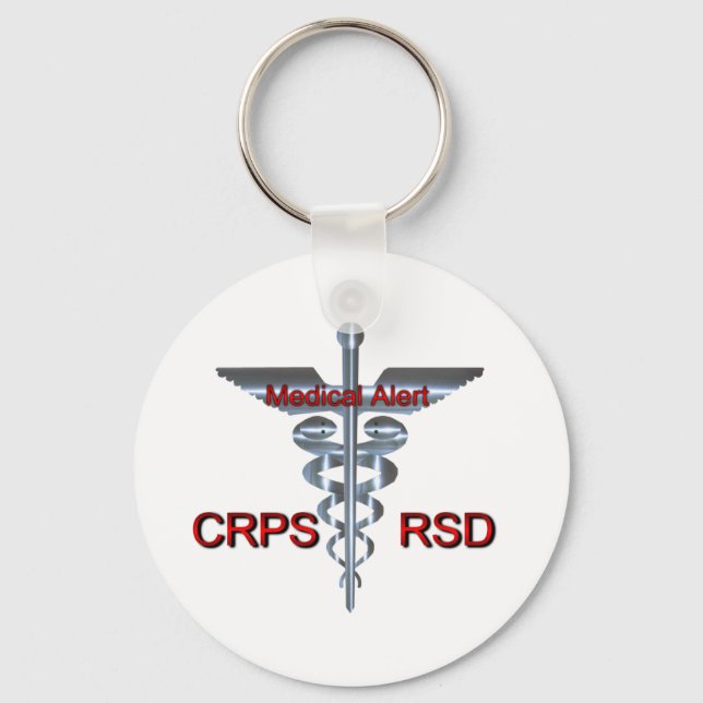 Porte-clés Symbole Médicale - Alerte Médicale CRPS RSD (Recto)