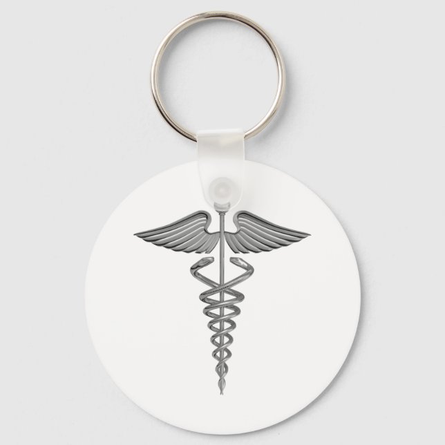 Porte-clés Symbole Médicale d'argent (Recto)