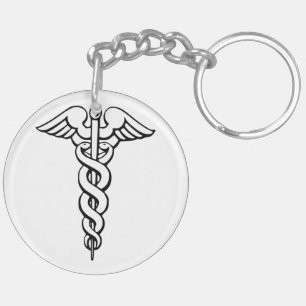 Porte-clés Symbole Médicale de Caduceus