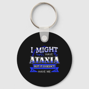 Porte-clés Symbole neurologique Ataxia Hémiataxie Bleu Ruban