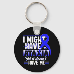 Porte-clés Symbole neurologique Ataxia Hémiataxie Bleu Ruban