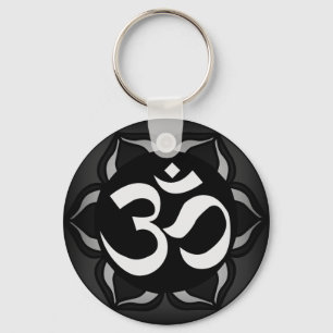 Porte-clés Symbole noir et blanc de l'OM de paix