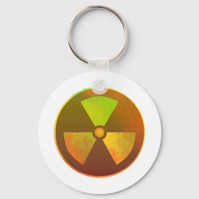 Porte-clés Symbole nucléaire Luminosité radioactive (Recto)