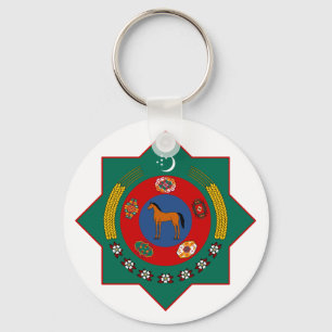 Porte-clés Symbole officiel turkmène des Armoiries
