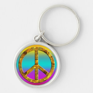 Porte-clés Symbole PAIX - OR