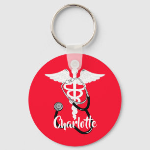 Porte-clés Symbole personnel de Caduceus Médicale Personnali