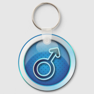 Porte-clés Symbole porte - clé de l'homme de genre brillant
