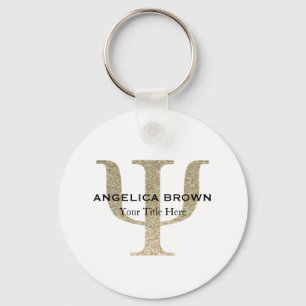 Porte-clés Symbole Psi Parties scintillant Faux