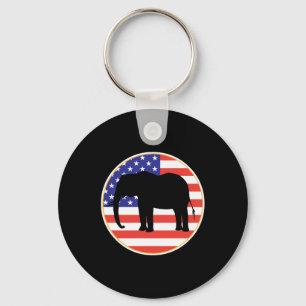 Porte-clés symbole républicain design d'éléphant