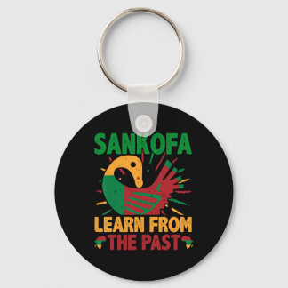 Porte-clés Symbole Sankofa et Adinkra Ghana pour l'histoire d