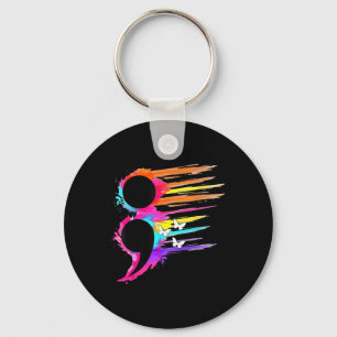 Porte-clés Symbole Semicolon Santé mentale Prévention du suic