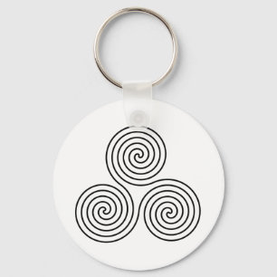 Porte-clés Symbole triple spiral