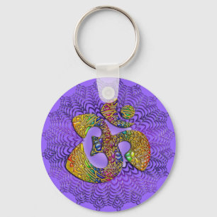 Porte-clés Symbole universel OM / AUM - Ornement