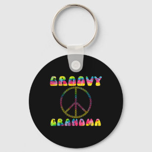 Porte-clés SYMBOLE vintage Tie Dye Paix Grandma Super Cadeau
