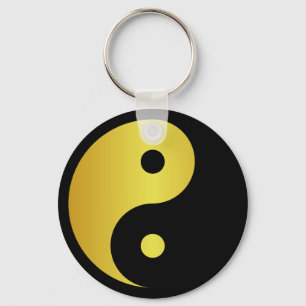 Porte-clés Symbole Yin et Yang   Gold asian philosophie zen