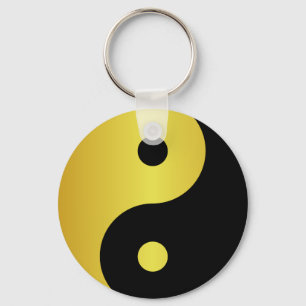 Porte-clés Symbole Yin et Yang   Gold asian philosophie zen