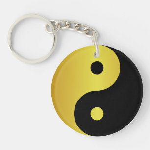 Porte-clés Symbole Yin et Yang   Gold asian philosophie zen