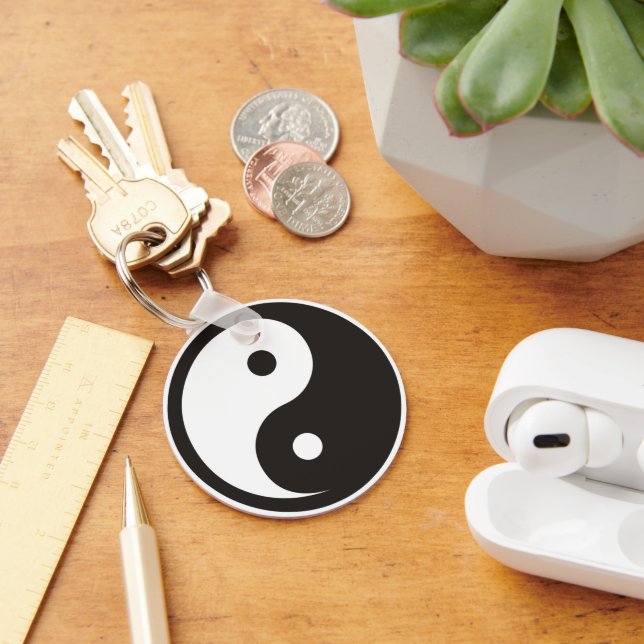 Porte-clés Symbole Yin Yang - tatouage solide (Bureau)
