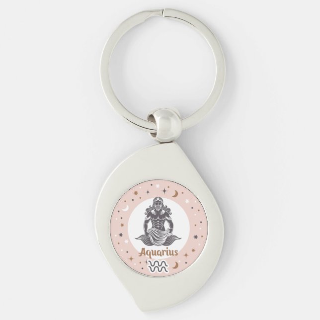 Porte-clés SYMBOLE Zodiaque Aquarius (Devant)