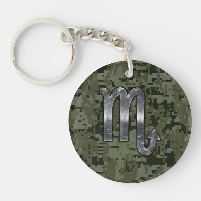 Porte-clés SYMBOLE Zodiaque Scorpio Camo numérique Woodland (Devant)