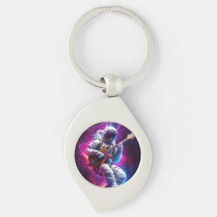 Porte-clés Symphonie du vide   Astronaute de Neon Cyberpunk
