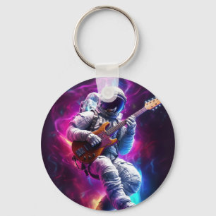 Porte-clés Symphonie du vide Astronaute de Neon Cyberpunk