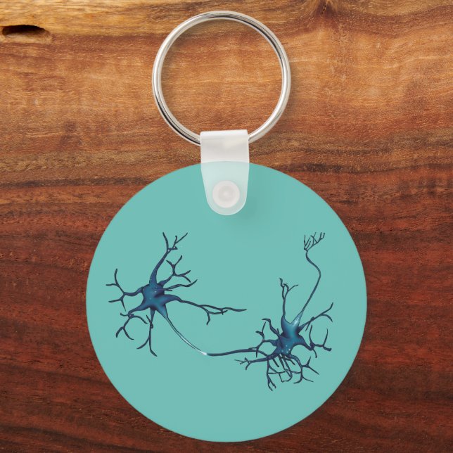 Porte-clés Synapse Entre Neurons, Neuroscience Neuron (Recto)