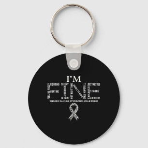Porte-clés Syndrome d'Ehlers Danlos Eds sensibilisation Fine 