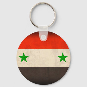 Porte-clés Syria Flag Distressed Keychain