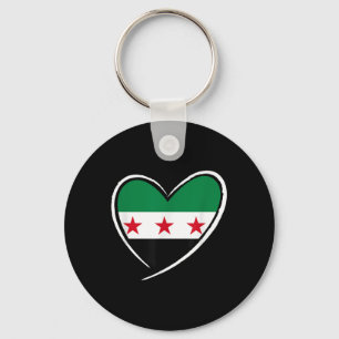 Porte-clés Syrie Drapeau Coeur Syrien Hommes Femmes Garçons F