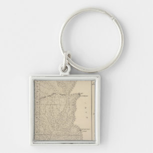 Porte-clés T1417S R3235E Carte de la section du comté de Tul