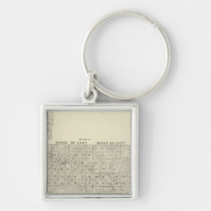 Porte-clés T1820S R3236E Carte de la section du comté de Tul